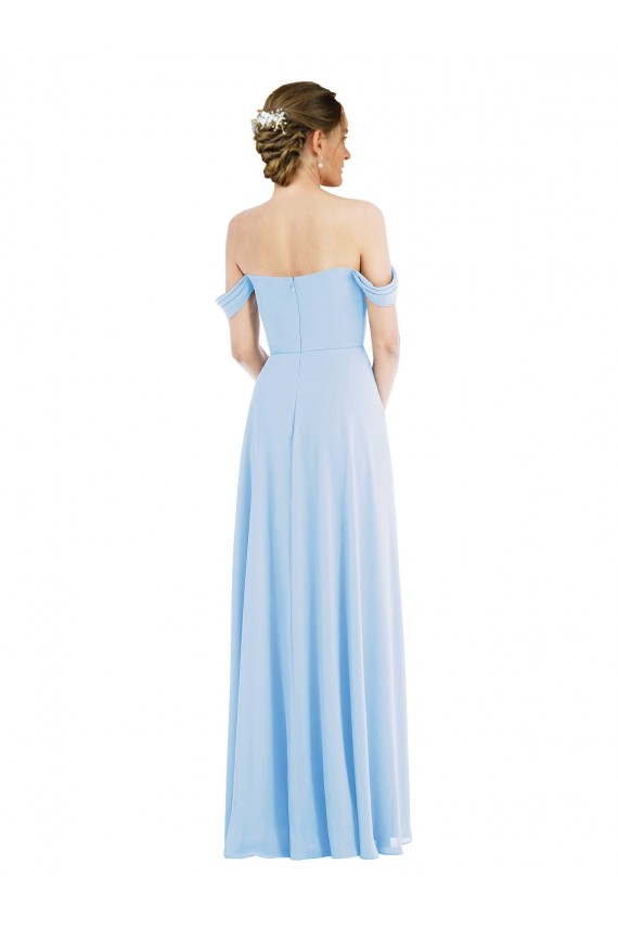 Sleeveless Off the Shoulder Soft Chiffon A-Line Formal Evening Gown / Bridesmaid Dress Brisbane