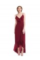 Sleeveless Spaghetti Straps Low Back Soft Chiffon A-Line High Low Evening Gown / Bridesmaid Dress Brisbane