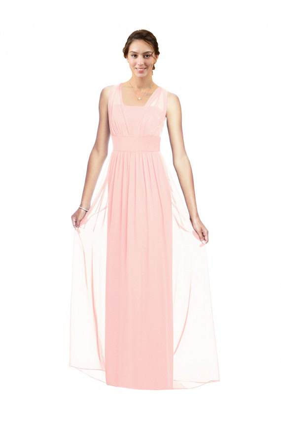 Sleeveless V-Neck Luxe Chiffon A-Line Bridesmaid Dress Brisbane