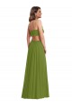 Sleeveless V-Neck Open Back Soft Chiffon A-Line Plus Size Evening Gown / Bridesmaid Dress Brisbane