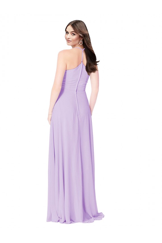 Sleeveless Saffron V-Neck Soft Chiffon A-Line Formal Dress / Bridesmaid Dress Brisbane