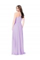 Sleeveless Saffron V-Neck Soft Chiffon A-Line Formal Dress / Bridesmaid Dress Brisbane