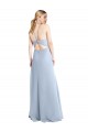 Sleeveless Halter Neck Keyhole Back Chiffon A-Line Bridesmaid Dress / Evening Dress Brisbane