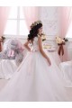 Sleeveless Bateau Neck V-Back Tulle & Lace Ball Gown Flower Girl Dress Brisbane