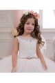 Sleeveless Bateau Neck Tulle & Lace Ball Gown Flower Girl Wedding Dress Brisbane
