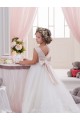 Sleeveless Bateau Neck V-Back Tulle & Lace Ball Gown Flower Girl Dresses Brisbane