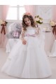 Sleeveless Bateau Neck Tulle & Lace Ball Gowns Flower Girl Dress Brisbane
