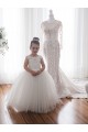 Sleeveless Bateau Neckline Tulle & Lace Ball Gown Flower Girl Dress Brisbane