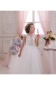 Sleeveless High Neck Keyhole Back Tulle & Lace Ball Gown Little Flower Girl Dresses Brisbane