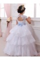Cap Sleeves Sweetheart Tulle & Lace Ball Gown Flower Girl Dresses Brisbane