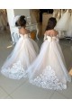 Long Sleeves Sweetheart Tulle & Lace Ball Gown Little Flower Girl Dress Brisbane