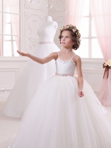 Sleeveless Sweetheart Tulle Ball Gown Flower Girl Dress Brisbane