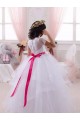 Short Sleeves Sweetheart Tulle & Lace Ball Gown Little Flower Girl Dress Brisbane