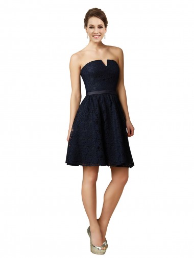 Sleeveless V-Neck Lace A-Line Bridesmaid Dress Brisbane