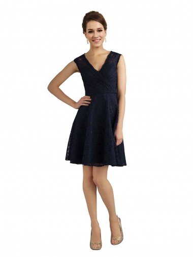 Sleeveless V-Neck Lace A-Line Bridesmaid Dress / Evening Dress Brisbane