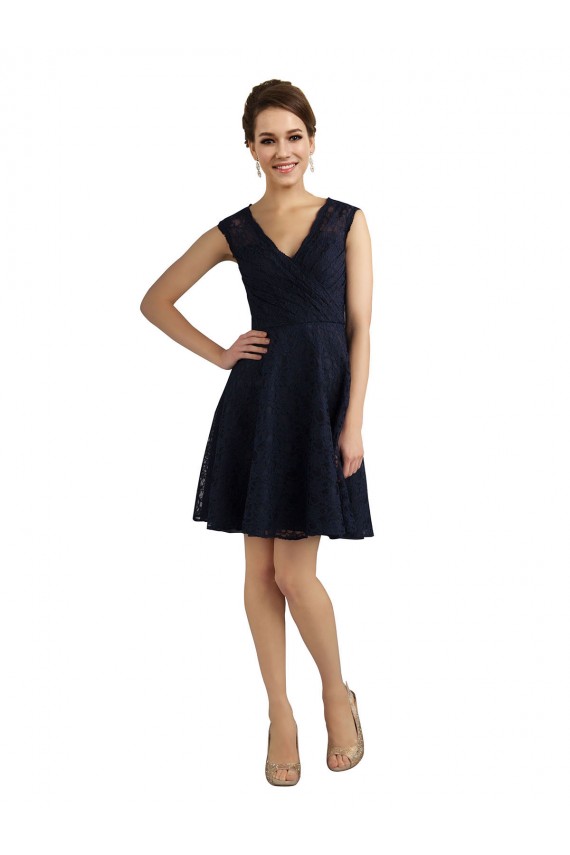 Sleeveless V-Neck Lace A-Line Bridesmaid Dress / Evening Dress Brisbane
