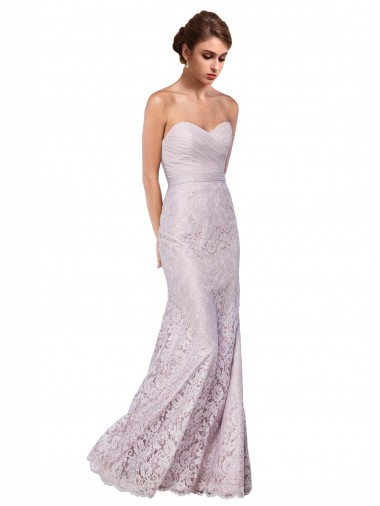Sleeveless Sweetheart Lace Mermaid Bridesmaid Dress / Evening Dress Brisbane