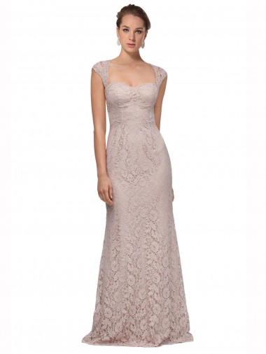 Cap Sleeves Sweetheart Lace Mermaid Bridesmaid Dress / Formal Dress Brisbane
