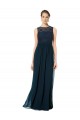 Sleeveless Bateau Neck Keyhole Back Chiffon & Lace A-Line Bridesmaid Dress Brisbane