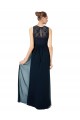 Sleeveless Bateau Neck Keyhole Back Chiffon & Lace A-Line Bridesmaid Dress Brisbane