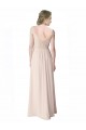 Cap Sleeves V-Neck V-Back Soft Chiffon & Lace A-Line Bridesmaid Dress Brisbane
