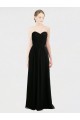 Sleeveless Black Sweetheart Low Back Soft Chiffon & Lace A-Line Bridesmaid Dress Brisbane