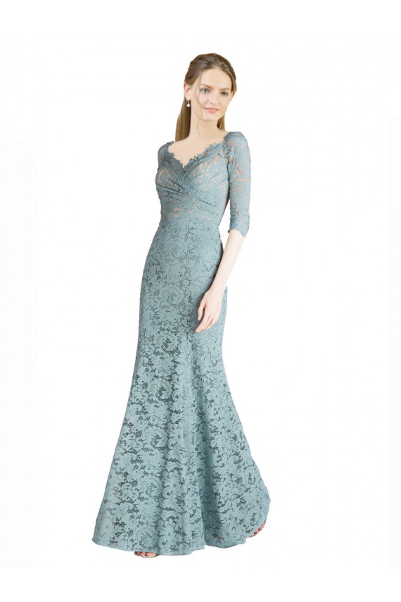 Half Sleeves Sweetheart Lace A-Line Prom Dress / Bridesmaid Dress Brisbane