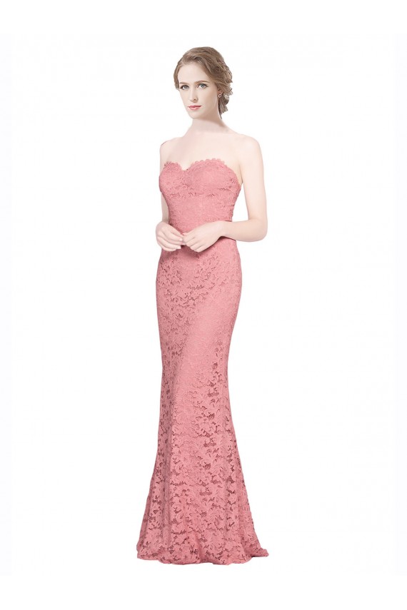 Sleeveless Sweetheart Lace Mermaid Formal Dress / Bridesmaid Dress Brisbane