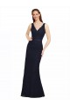 Sleeveless V-Neck Open Back Lace Sheath Bridesmaid Dress Brisbane