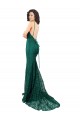 Sleeveless V-Neck Open Back Lace Mermaid Black Tie Evening Gown / Prom Dress / Bridesmaid Dress Brisbane