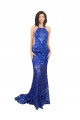 Sleeveless High Neck Open Back Lace Mermaid Semi Formal Evening Dress / Prom Dress / Bridesmaid Dress Brisbane