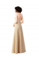 Sleeveless Champagne Sweetheart Lace A-Line Bridesmaid Dress Brisbane