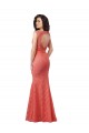 Sleeveless V-Neck Open Back Lace Mermaid Bridesmaid Dress Brisbane