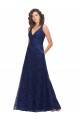 Sleeveless V-Neck Low Back Lace A-Line Bridesmaid Dress Brisbane