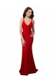 Sleeveless V-Neck Low Back Lace Mermaid Formal Dress / Bridesmaid Dress Brisbane