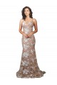 Sleeveless V-Neck Open Back Lace Mermaid Wedding Dress Brisbane