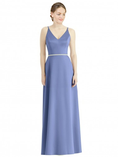 Sleeveless Spaghetti Straps Satin A-Line Bridesmaid Dress Brisbane