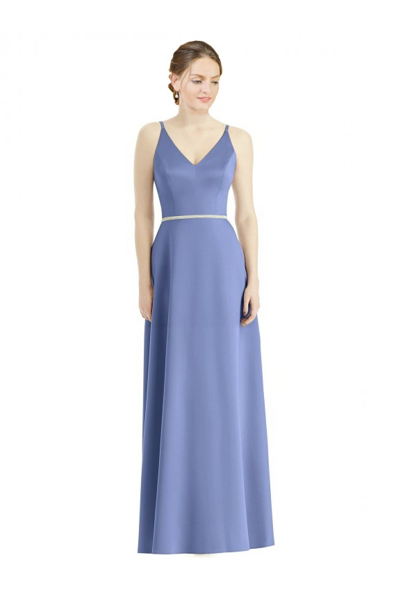 Sleeveless Spaghetti Straps Satin A-Line Bridesmaid Dress Brisbane