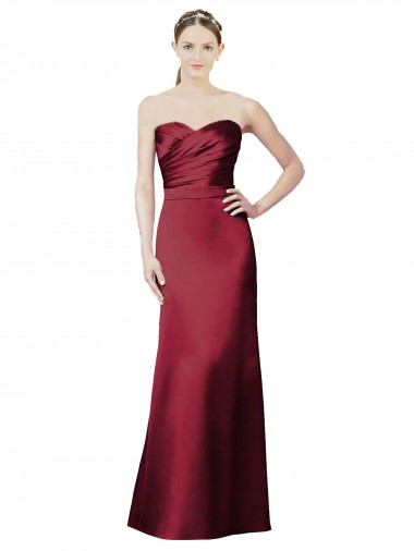 Sleeveless Sweetheart Satin Mermaid Bridesmaid Dress / Evening Dress Brisbane