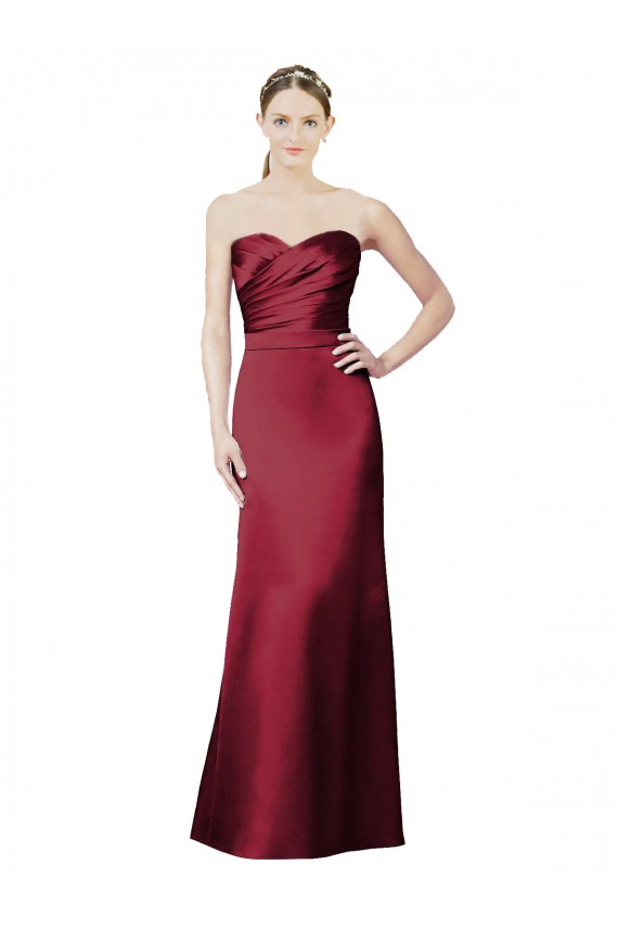 Sleeveless Sweetheart Satin Mermaid Bridesmaid Dress / Evening Dress Brisbane
