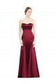 Sleeveless Burgundy Sweetheart Satin Mermaid Bridesmaid Dress Brisbane