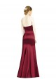 Sleeveless Burgundy Sweetheart Satin Mermaid Bridesmaid Dress Brisbane