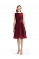 Sleeveless Bateau Neck Satin A-Line Bridesmaid Gown Brisbane
