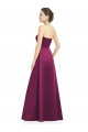 Sleeveless Merlot Strapless Satin A-Line Bridesmaid Dress Brisbane