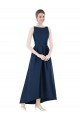 Sleeveless Bateau Neck Satin A-Line High Low Bridesmaid Dress Brisbane