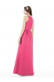 Sleeveless Jewel Neck Keyhole Back Satin A-Line Bridesmaid Dress Brisbane