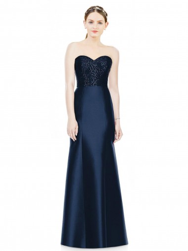 Sleeveless Sweetheart Satin Mermaid Evening Dress / Bridesmaid Dress Brisbane