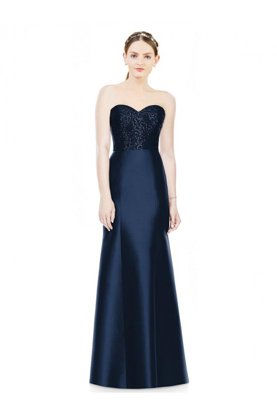 Sleeveless Sweetheart Satin Mermaid Evening Dress / Bridesmaid Dress Brisbane