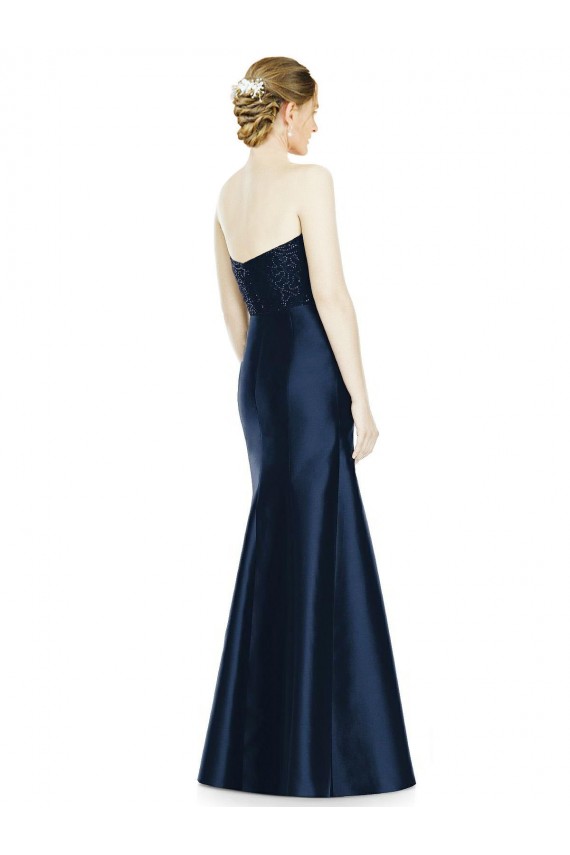Sleeveless Sweetheart Satin Mermaid Evening Dress / Bridesmaid Dress Brisbane