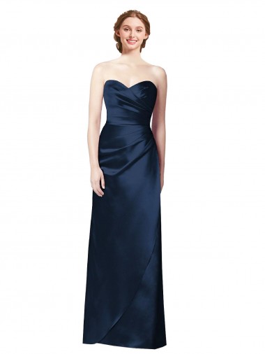 Sleeveless Sweetheart Satin A-Line Bridesmaid Dress Brisbane